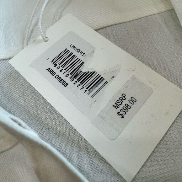 Frame Arie Stretch Linen Button Down Shirt Dress White Medium - Picture 10 of 15